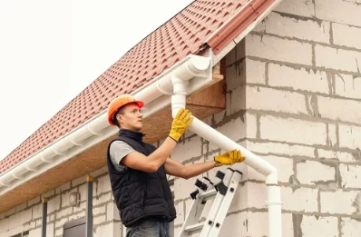 Pose et remplacement de gouttières à Bieuxy